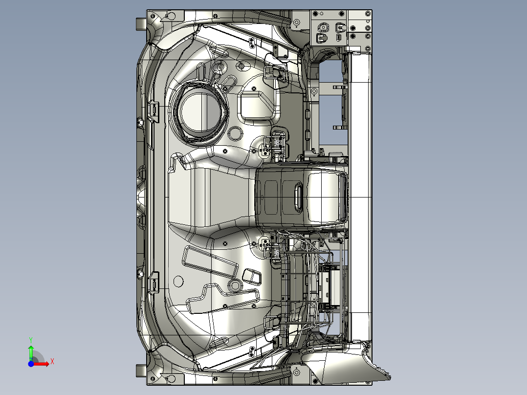 汽车车身铸铝检具step前视图