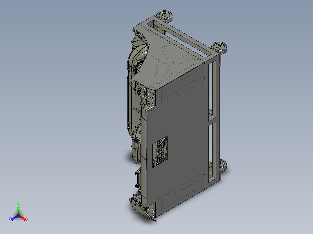 汽车车身铸铝检具step正等轴测图