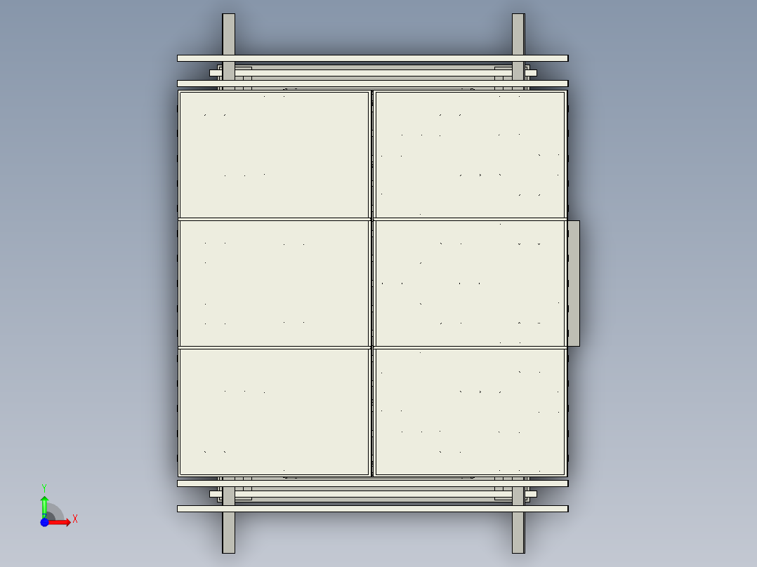 户外太阳能板休闲亭子前视图