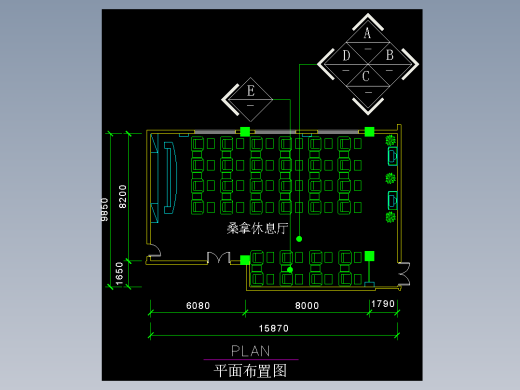 桑拿休息厅平面