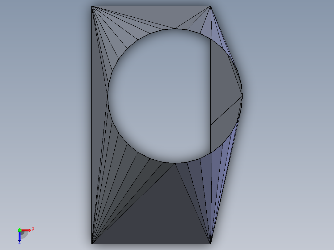 参数化天圆地方俯视图