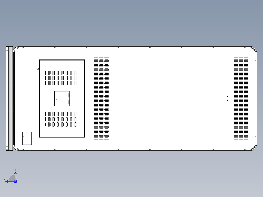立式广告机后视图
