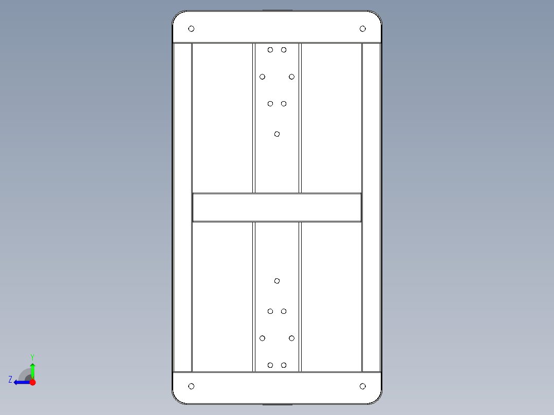 立式广告机右视图
