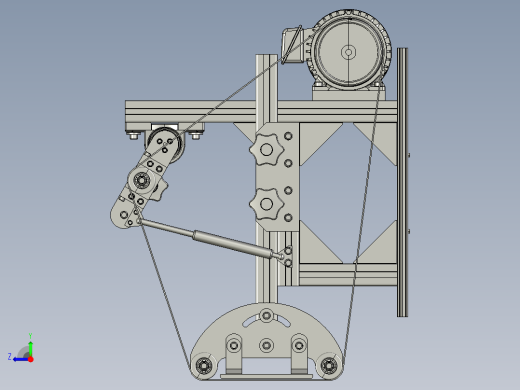 带式磨床三维模型右视缩略图