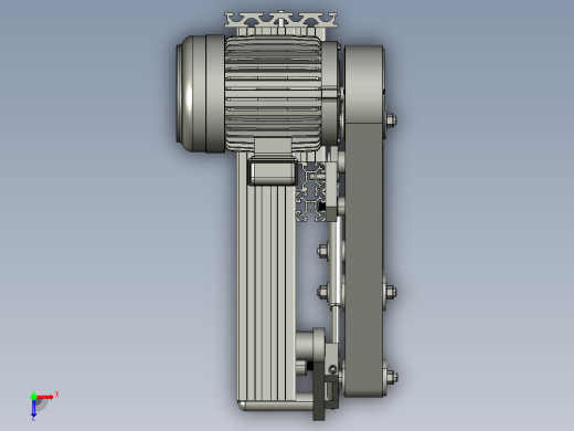 带式磨床三维模型俯视缩略图