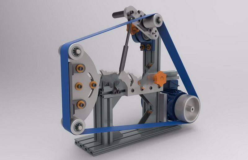 带式磨床三维模型