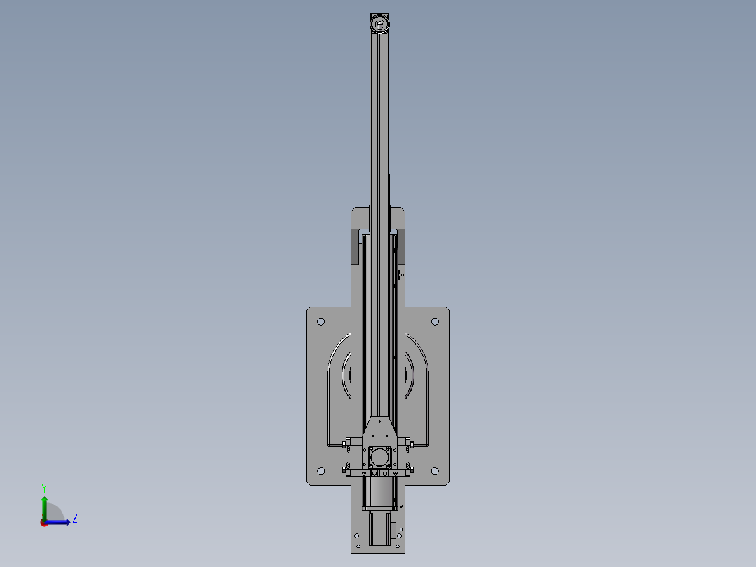 4轴机械手 3D图 机械设计自动化3D左视图