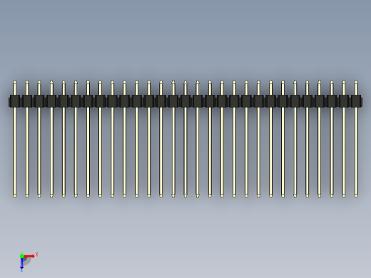 彩色公头100mil（2.54mm）系列-DS1021_black_3x29p_100mil_Type19_rev1.0俯视缩略图