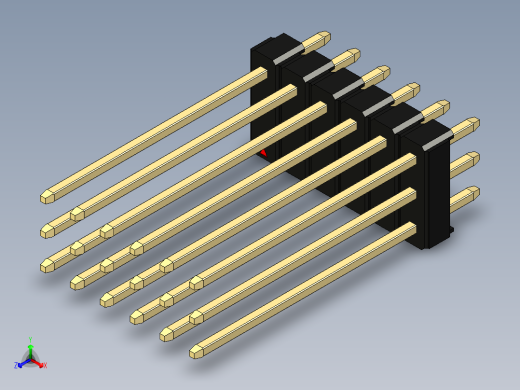 彩色公头100mil（2.54mm）系列-DS1021_black_3x06p_100mil_Type19_rev1.0