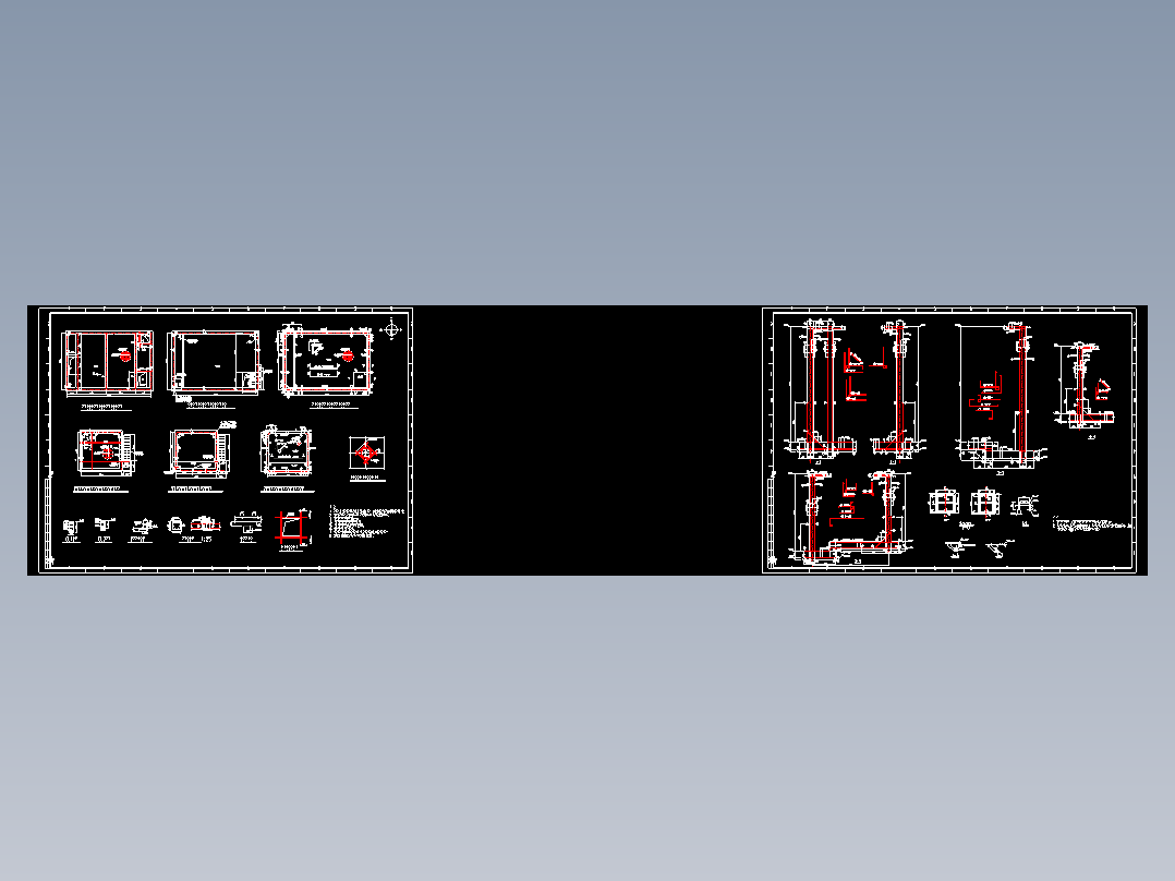 46万吨污水处理站水处理构筑物图纸
