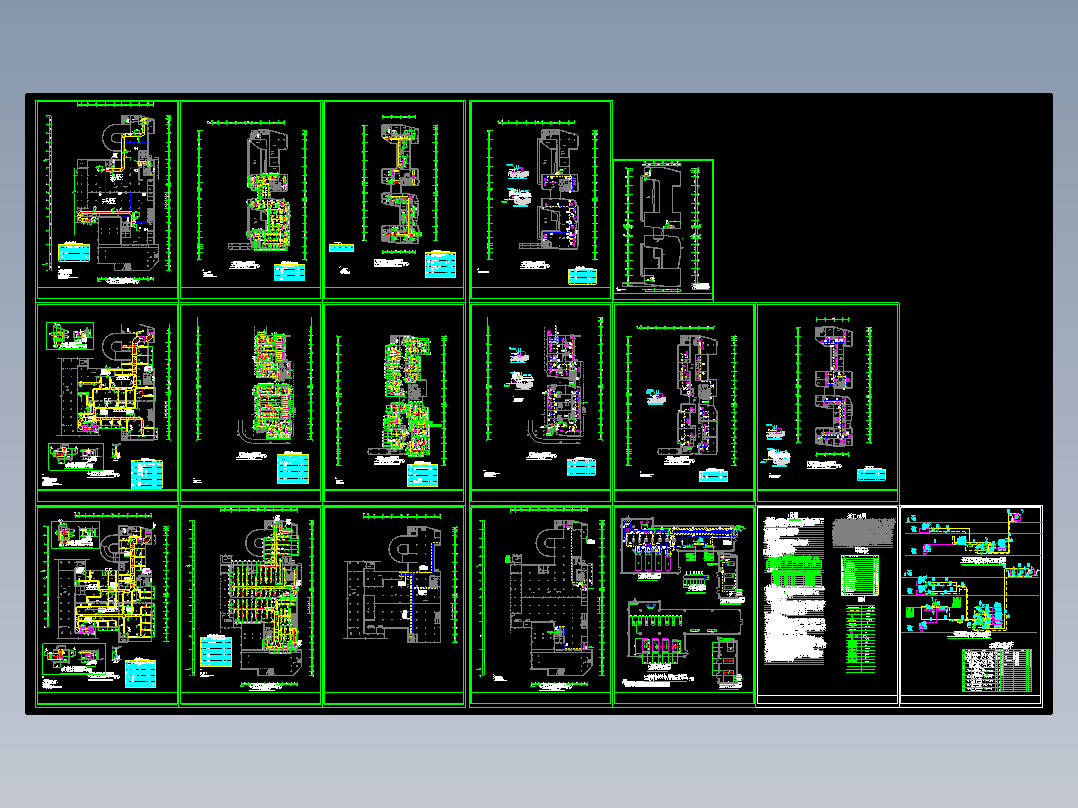 某综合楼地下室三层通风施工图