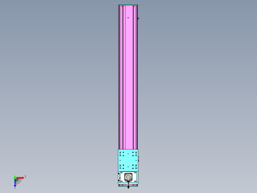 东锦齿条传动DH210G-L167-S1550-BU-减速机+P750W俯视缩略图