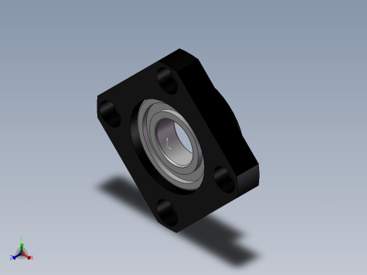 丝杆支撑侧LEB11-30正等轴测缩略图