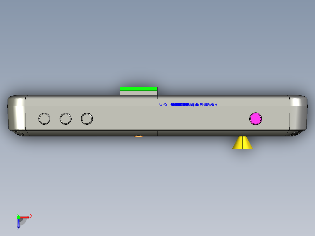 完整的GPS导航仪（包含PCBA）俯视图