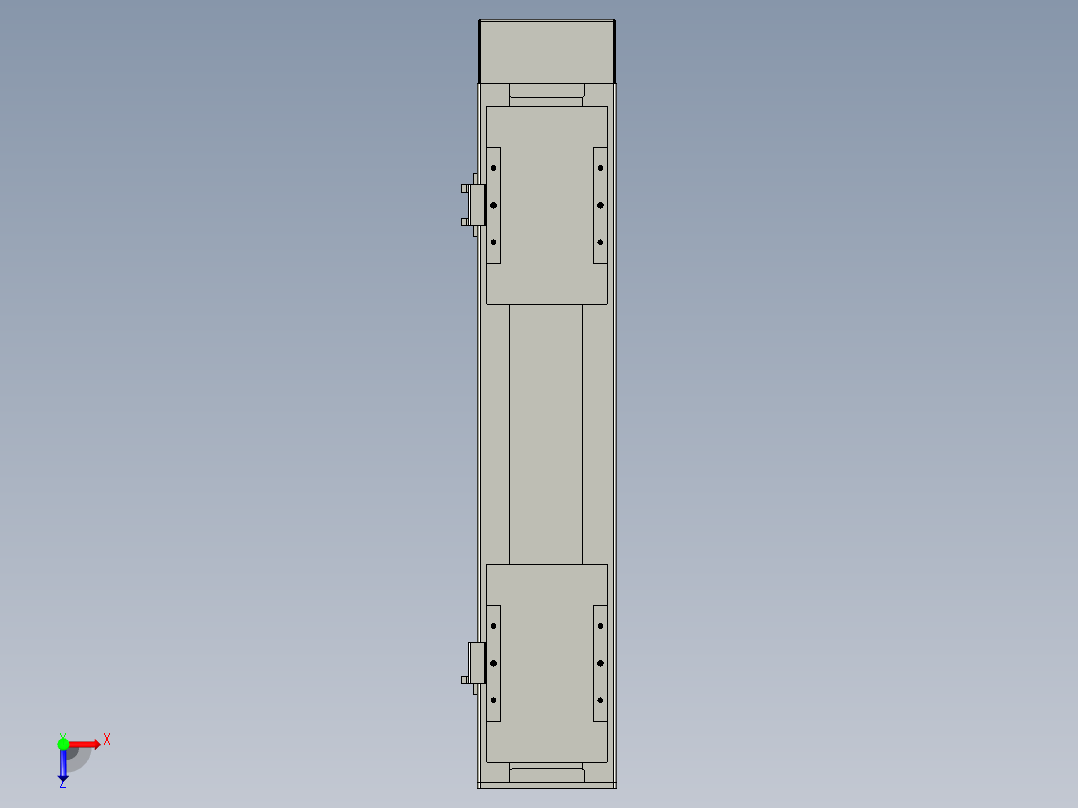 直线模组WG-LHC12-S350-D设计图纸俯视图