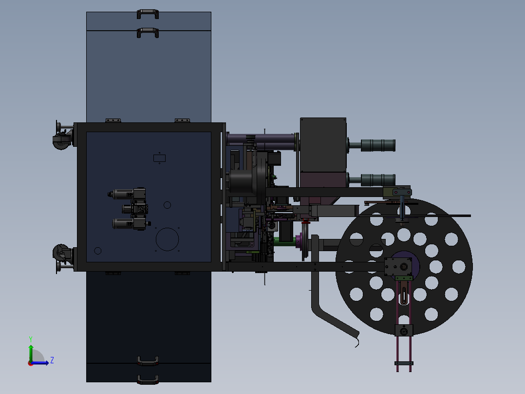 CCD自动检测、组装一体机左视图
