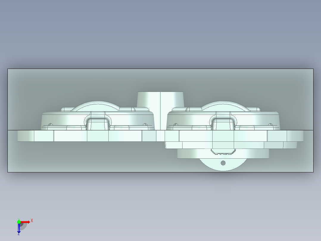 3寸蝶阀覆膜砂模具图1477755==50俯视图