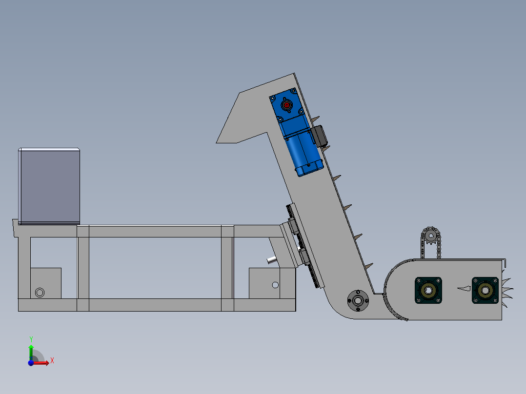 道路清粪清理车 道路车模型100前视图