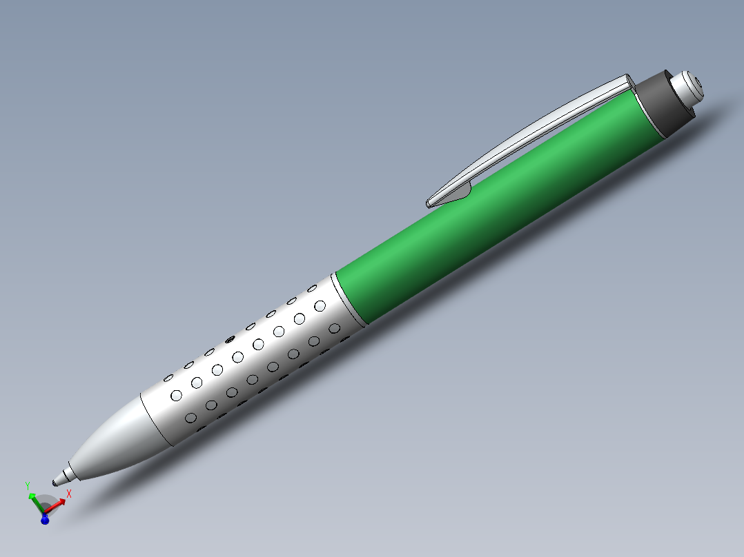 内部详解的圆珠笔设计模型三维SW