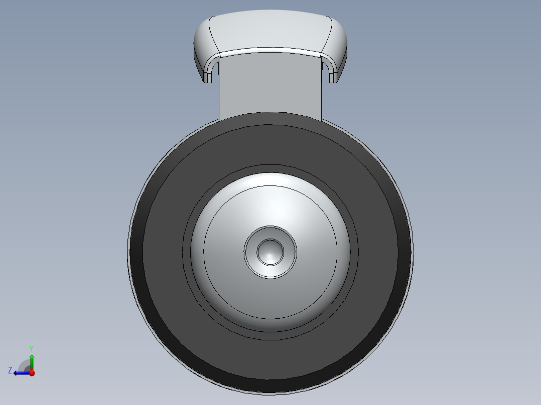内部详解的圆珠笔设计模型三维SW右视图