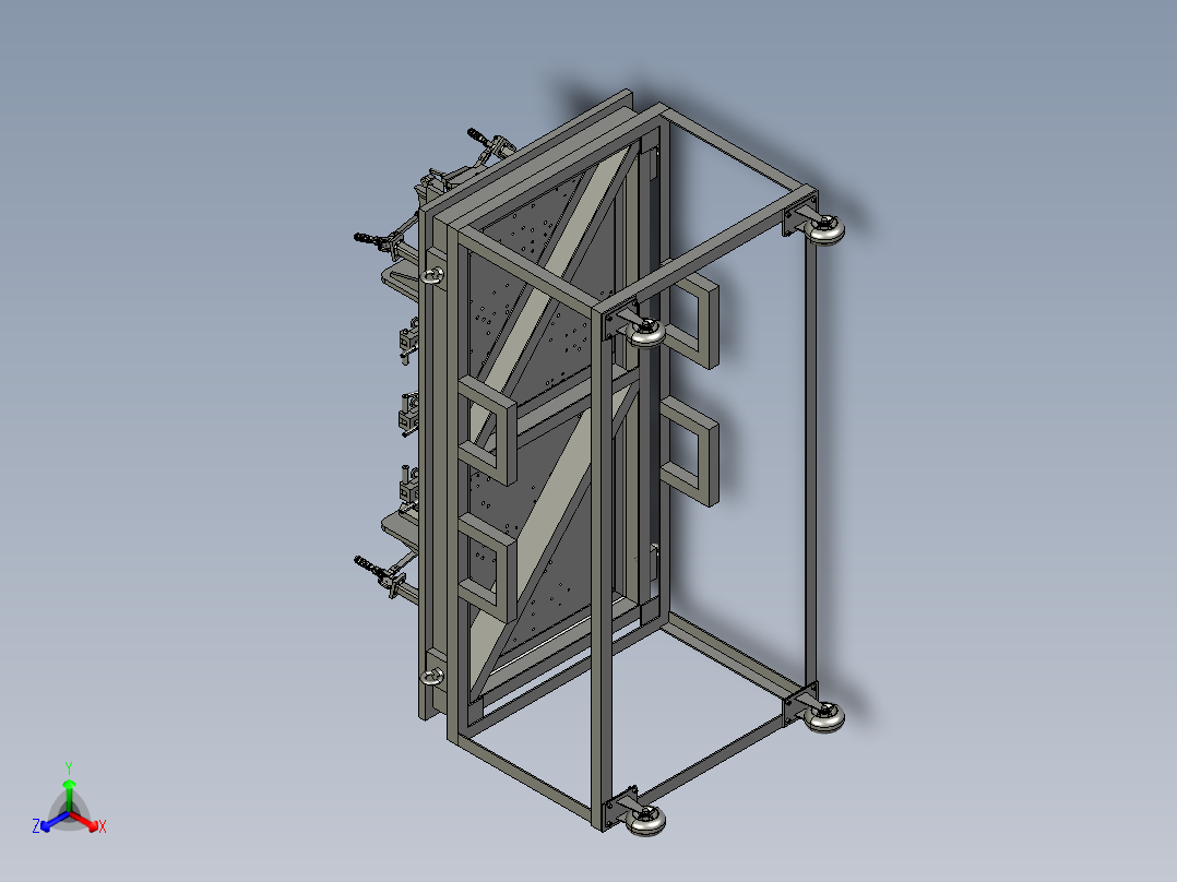 PANEL END RR COMPT 控制夹具主视图
