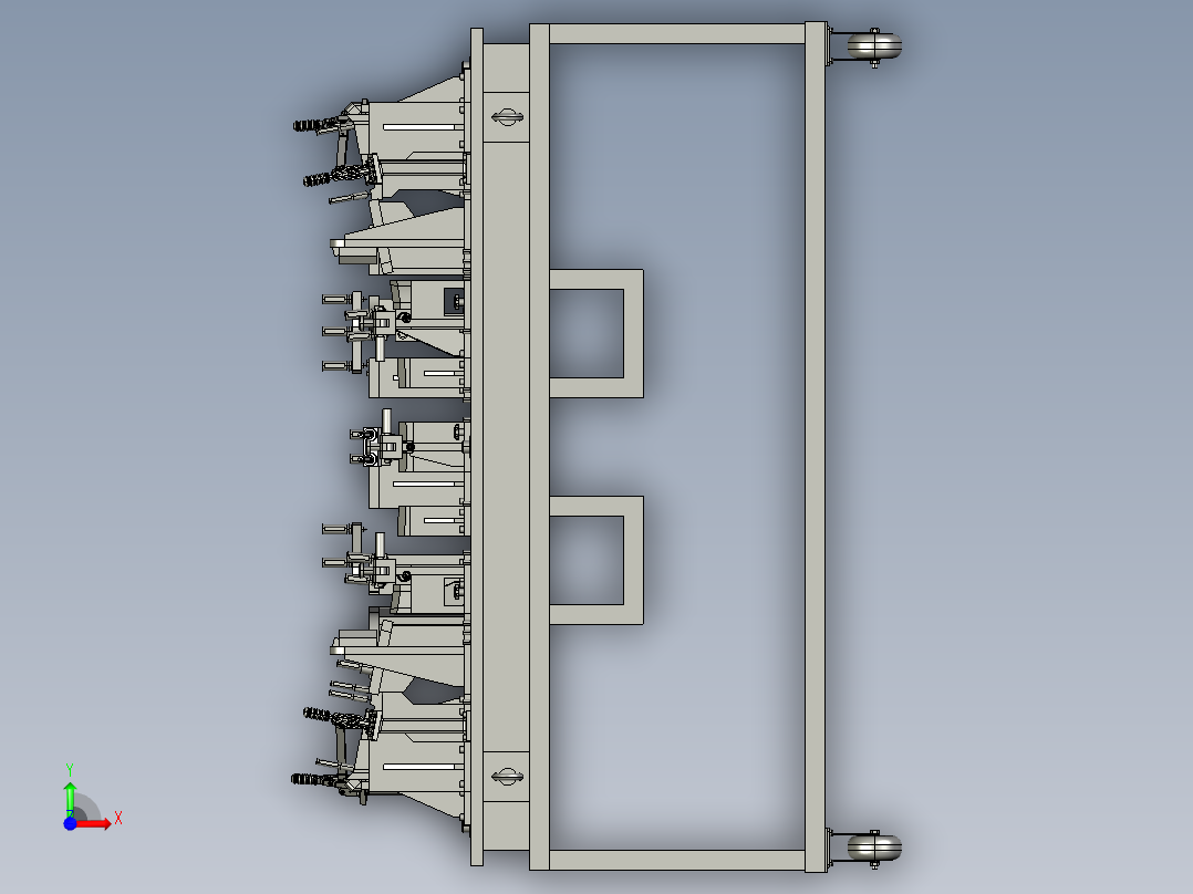 PANEL END RR COMPT 控制夹具前视图