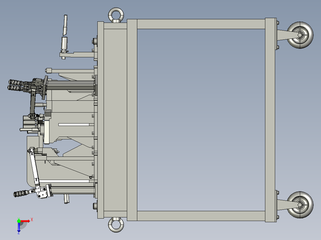 PANEL END RR COMPT 控制夹具俯视图