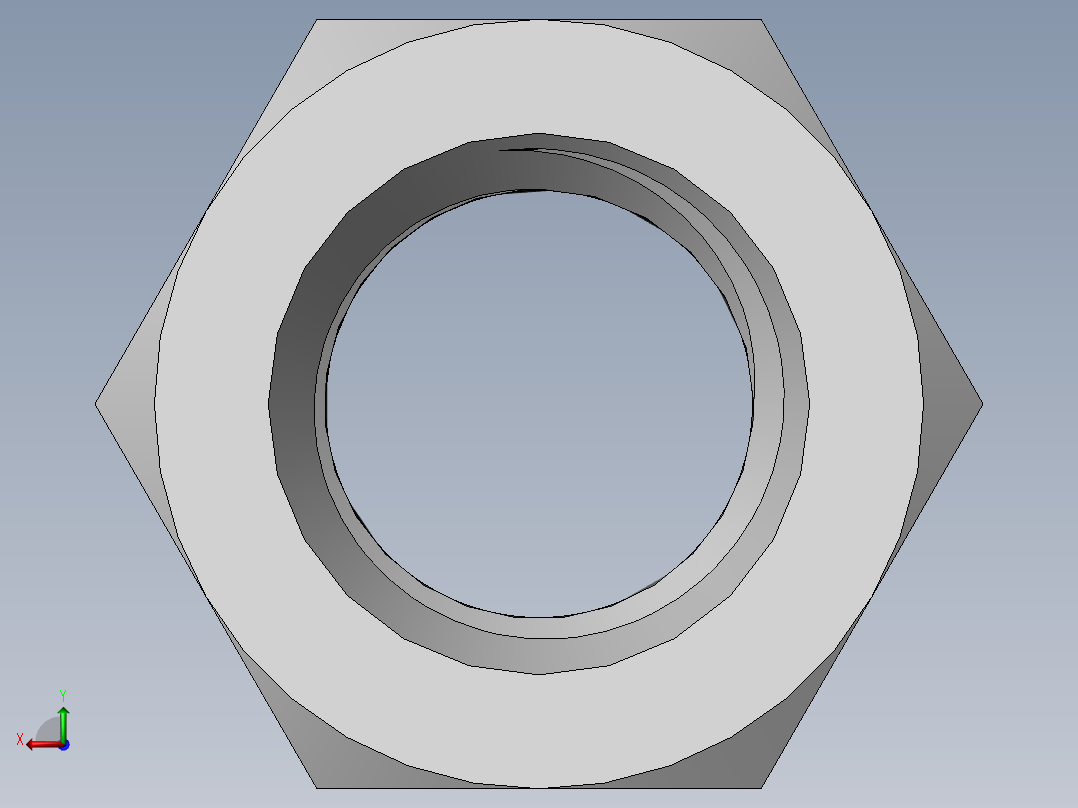 DIN 934 螺母-M16 Nut.SLDPRT后视图