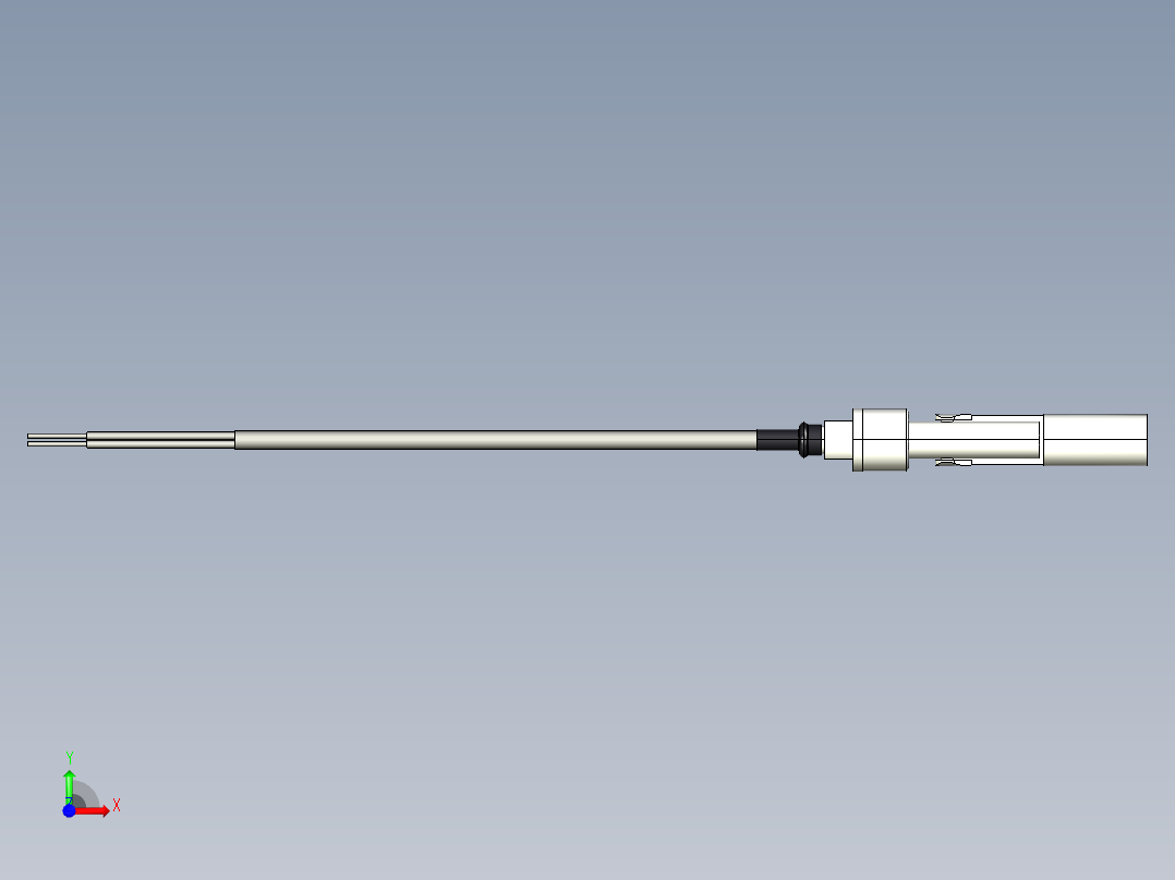 超声波设备-PVDF-BODY-CABLE-0.5in-BSP前视图