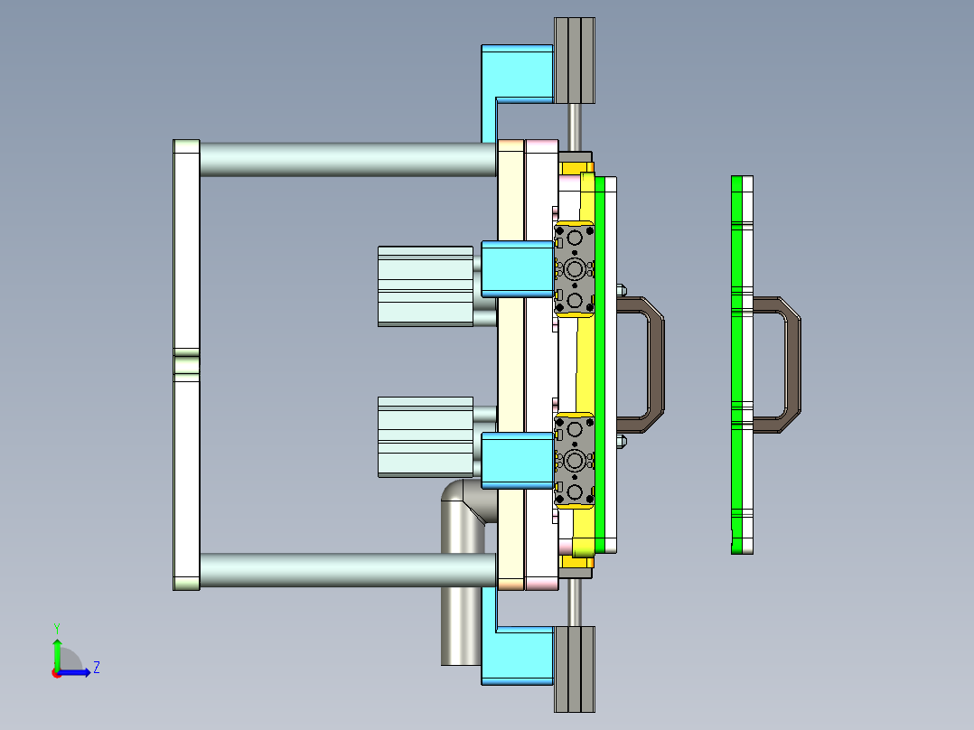 AAPB0-TRIM-笔记本CNC工装夹具三维模型CNC5-0302左视图