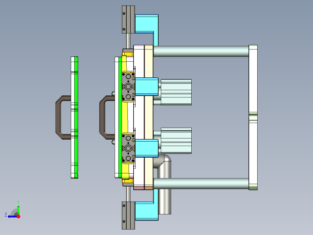 AAPB0-TRIM-笔记本CNC工装夹具三维模型CNC5-0302右视图