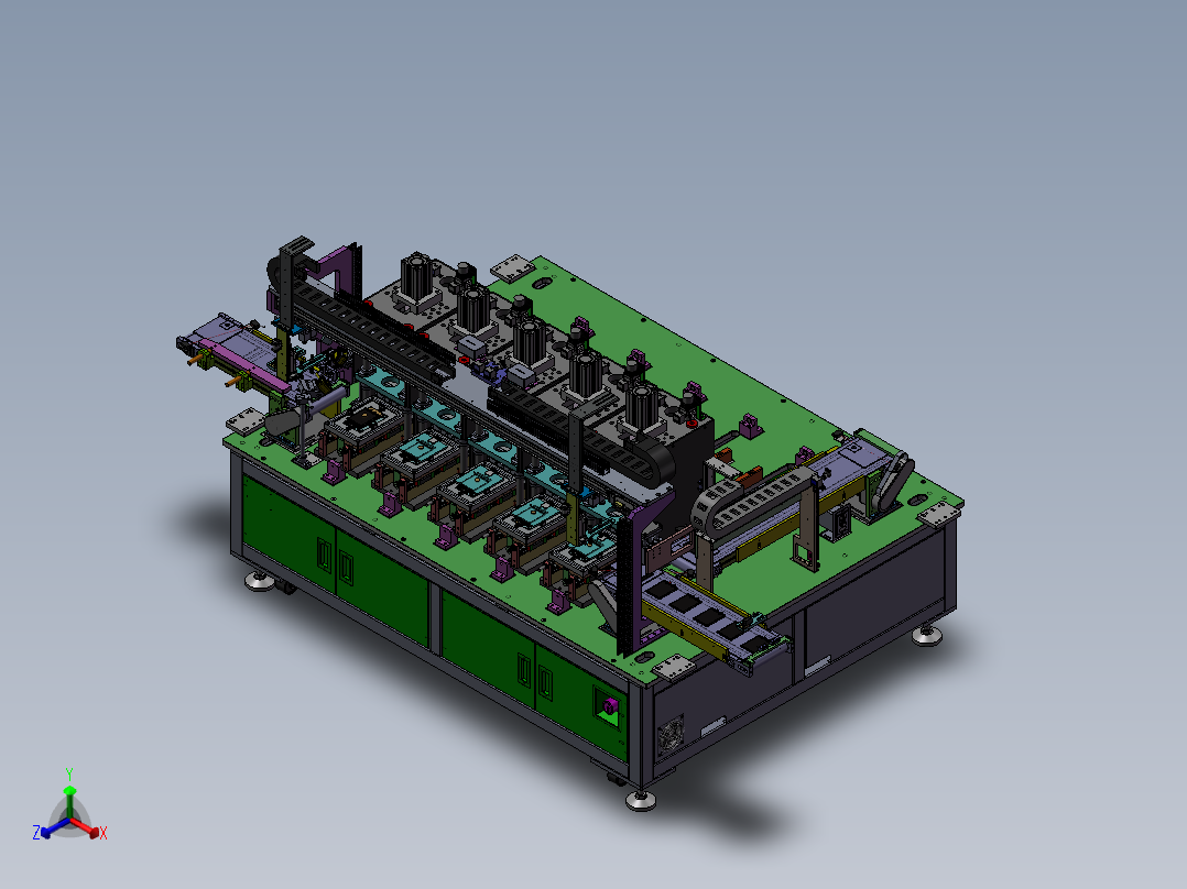 手机电池漏液检测设备sw18正等轴测图