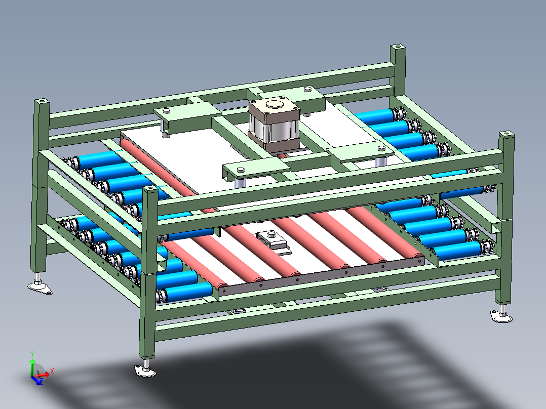 双层运动滚筒输送线sw17可编辑
