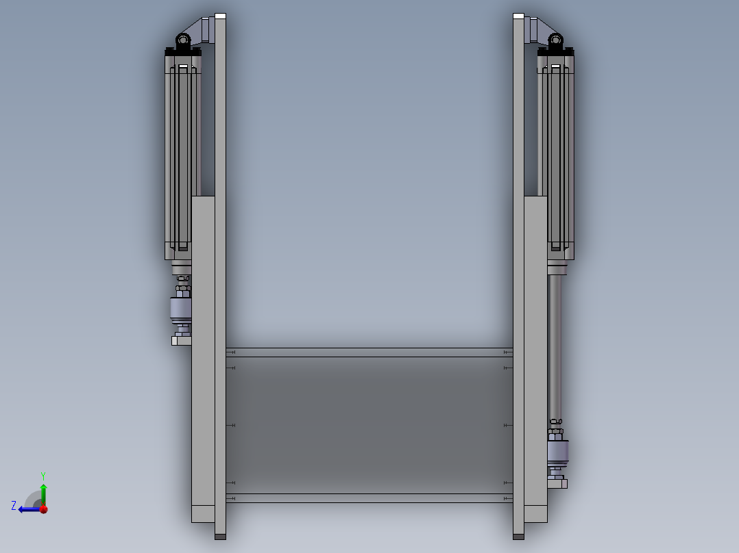 防爆传递窗右视图