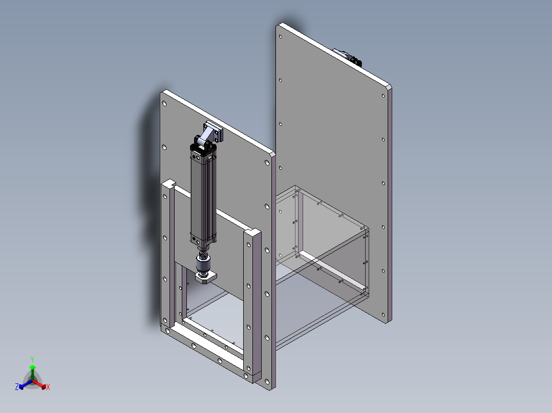 防爆传递窗正等轴测图