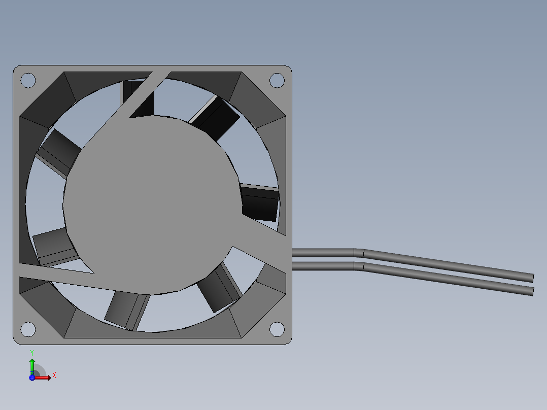 扇热风扇80mm前视图