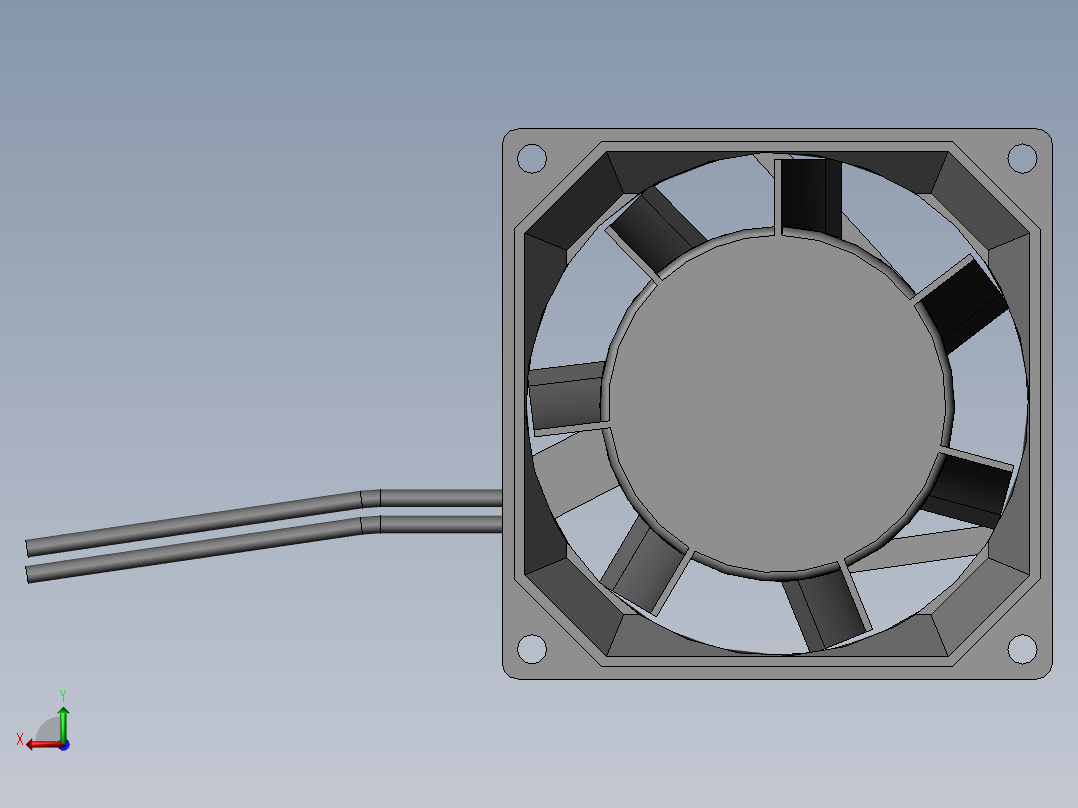 扇热风扇80mm后视图