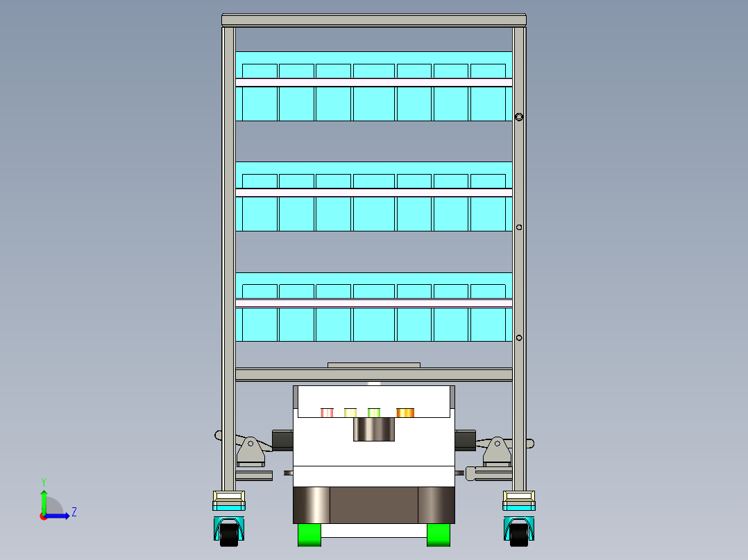 货架输送小车设计左视图