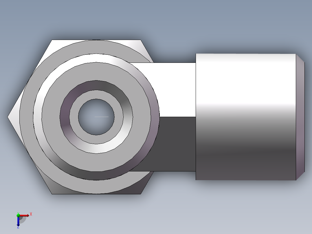 CC+CD 三通组合接头、CD-14俯视图