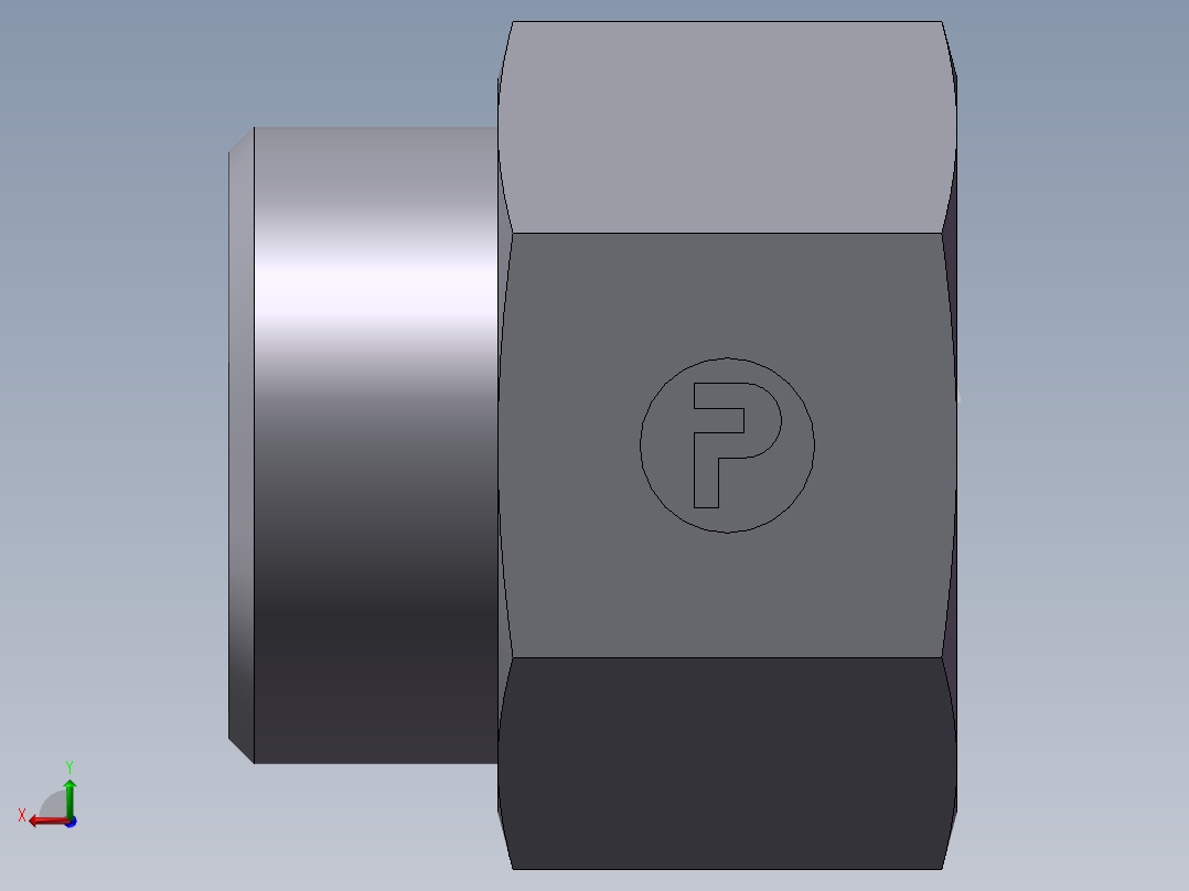 直通内螺纹接头、5DB-52-24后视图