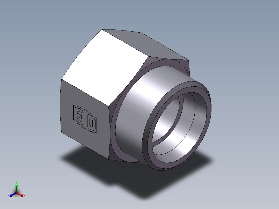 直通内螺纹接头、5DB-52-24正等轴测图