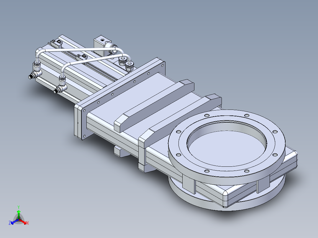 中科仪CCQ-150A.00气动插板阀三维模型