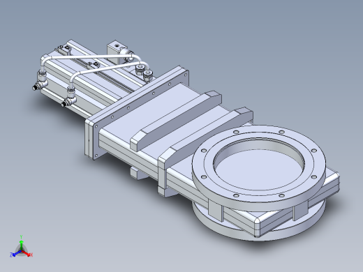 中科仪CCQ-150A.00气动插板阀三维模型