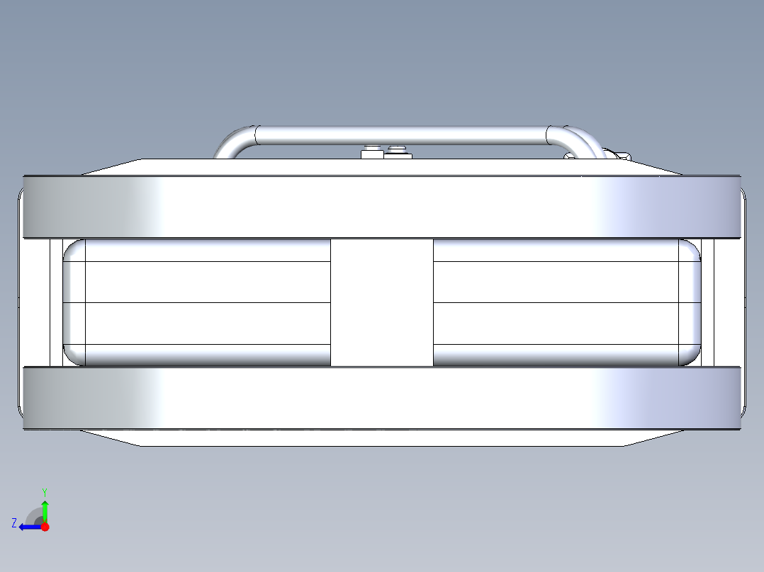 中科仪CCQ-150A.00气动插板阀三维模型右视图