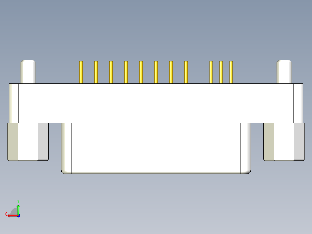 A0002514-DS1091-02 或 CA-29DVISIV-A-2 DVI 垂直安装插座后视图