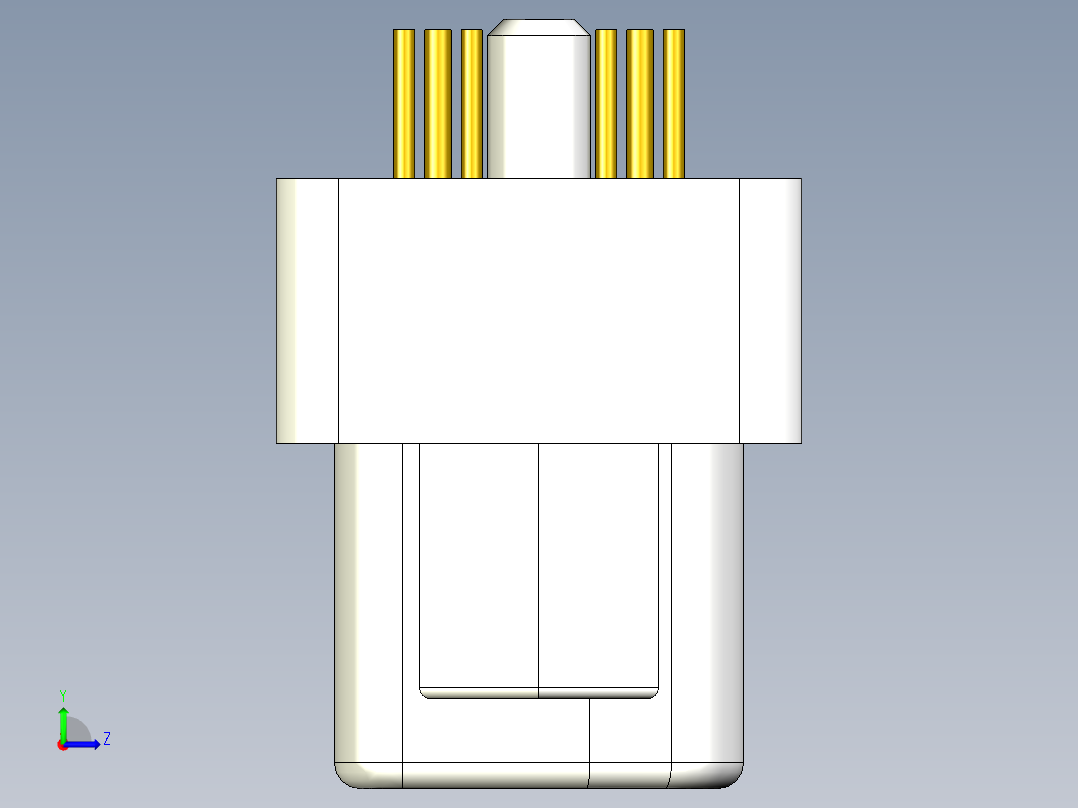 A0002514-DS1091-02 或 CA-29DVISIV-A-2 DVI 垂直安装插座左视图