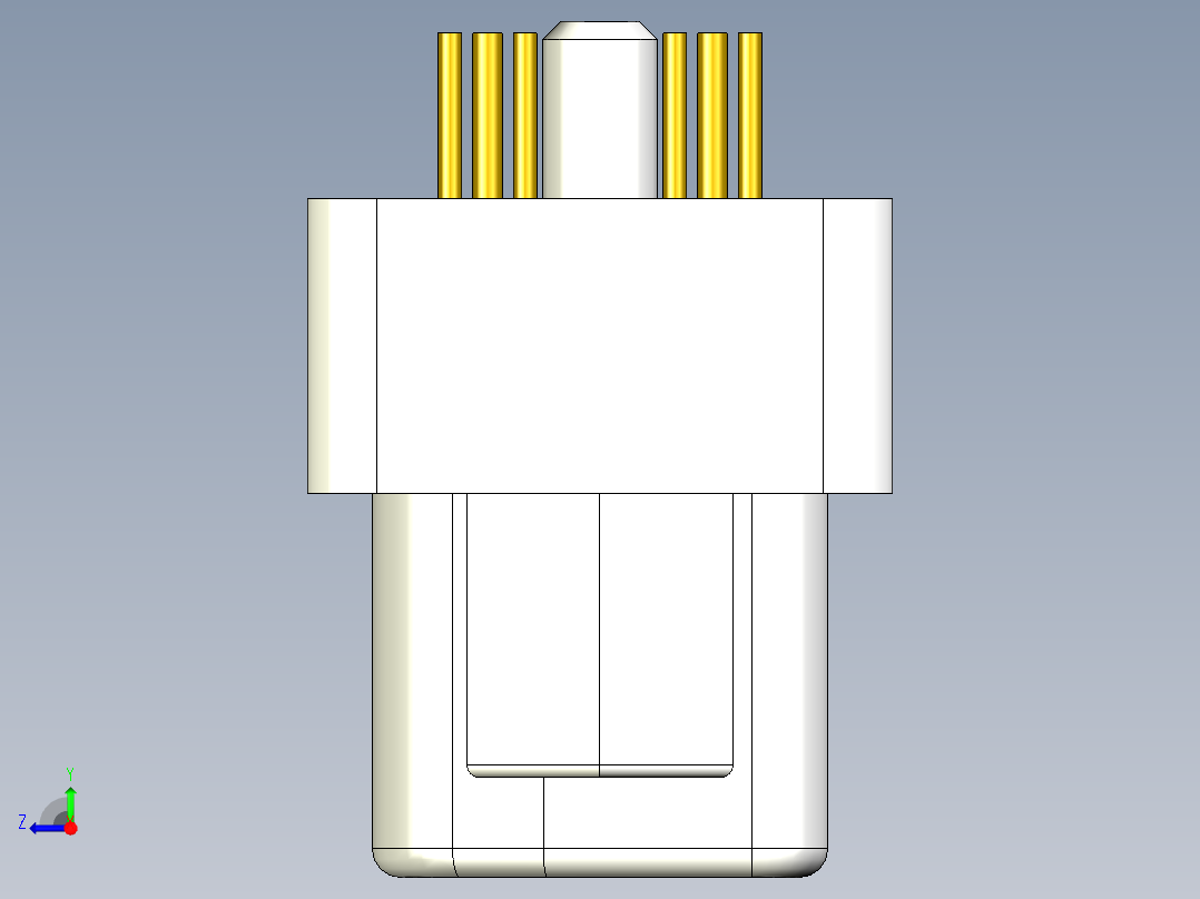 A0002514-DS1091-02 或 CA-29DVISIV-A-2 DVI 垂直安装插座右视图