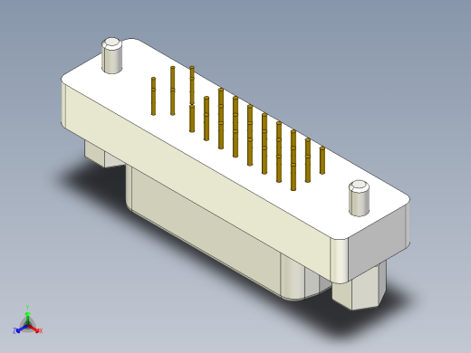 A0002514-DS1091-02 或 CA-29DVISIV-A-2 DVI 垂直安装插座正等轴测缩略图
