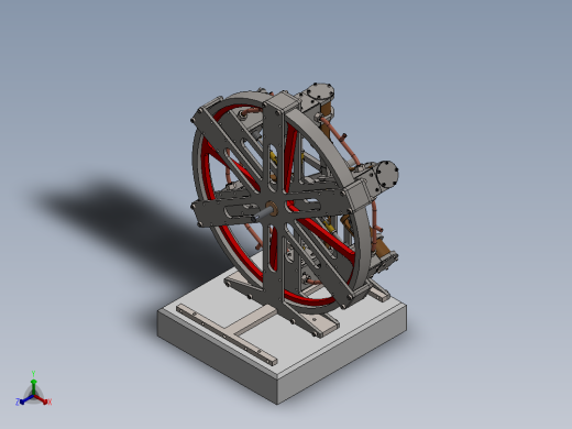 蒸汽机6-cylinder-radial-steam-engine-1833-模型格式为 sw stp正等轴测缩略图