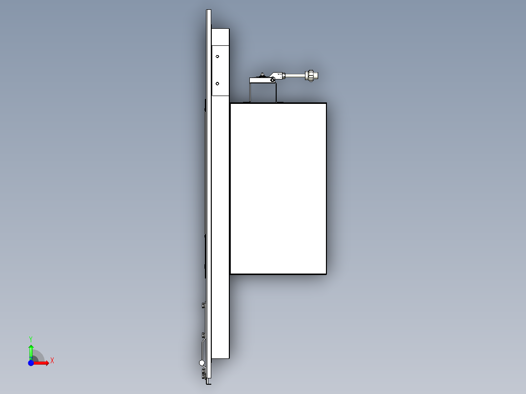 带百叶窗单开门前视图
